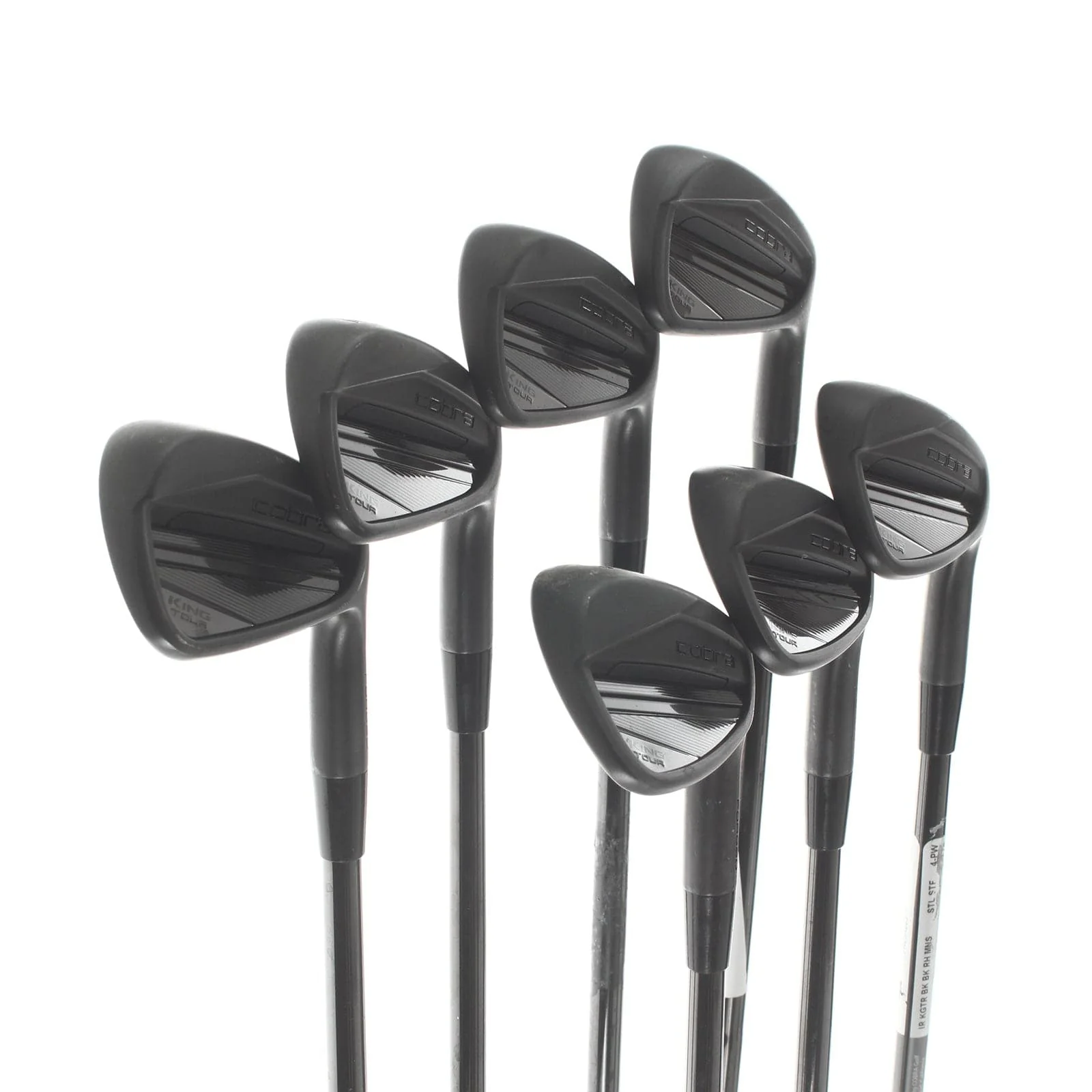 Cobra King Tour Black Steel Mens Right Hand Irons 4-PW Stiff - KBS $-Taper 120 - Image 2