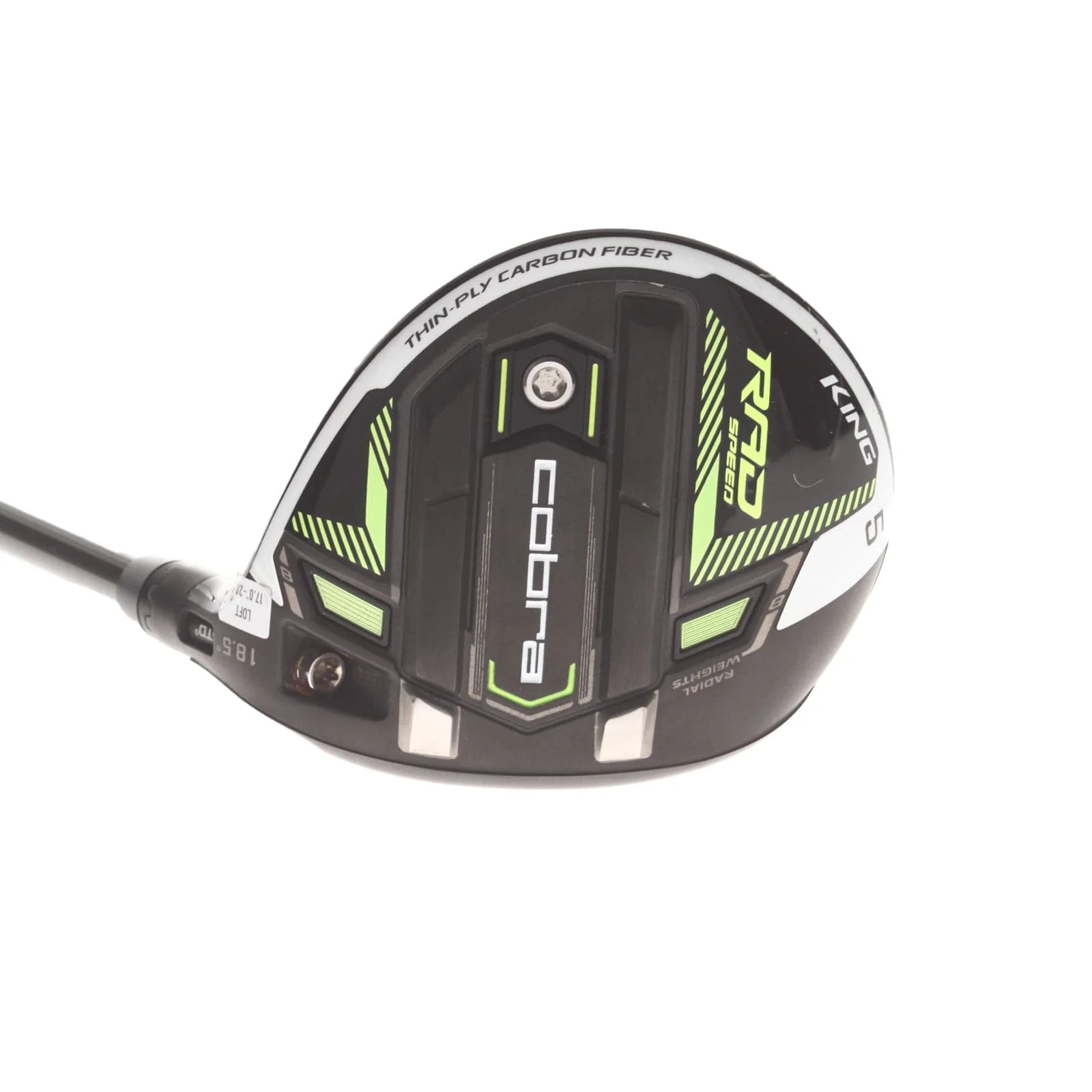 Cobra Radspeed Graphite Mens Right Hand Fairway 5 Wood 18.5* Senior - Evenflow Riptide CB 5.0 40g - Image 2