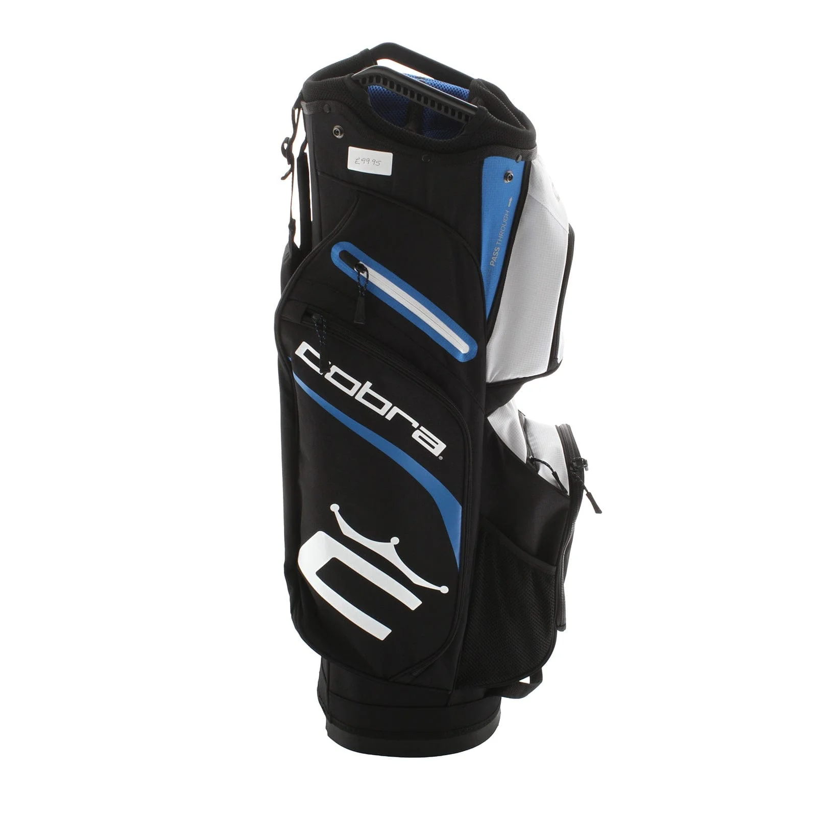 Cobra Signature Cart Bag - Black/White/Blue - Image 3