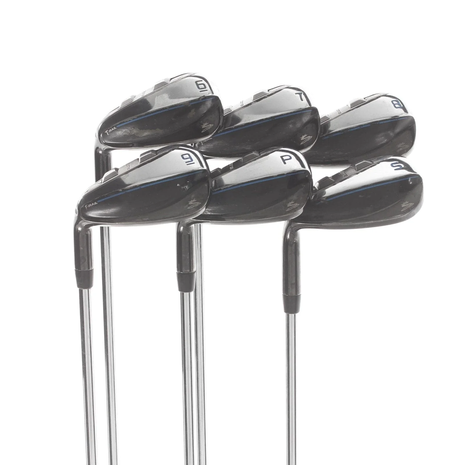 Cobra T-Rail Steel Mens Left Hand Irons 6-SW Regular - KBS Tour 90