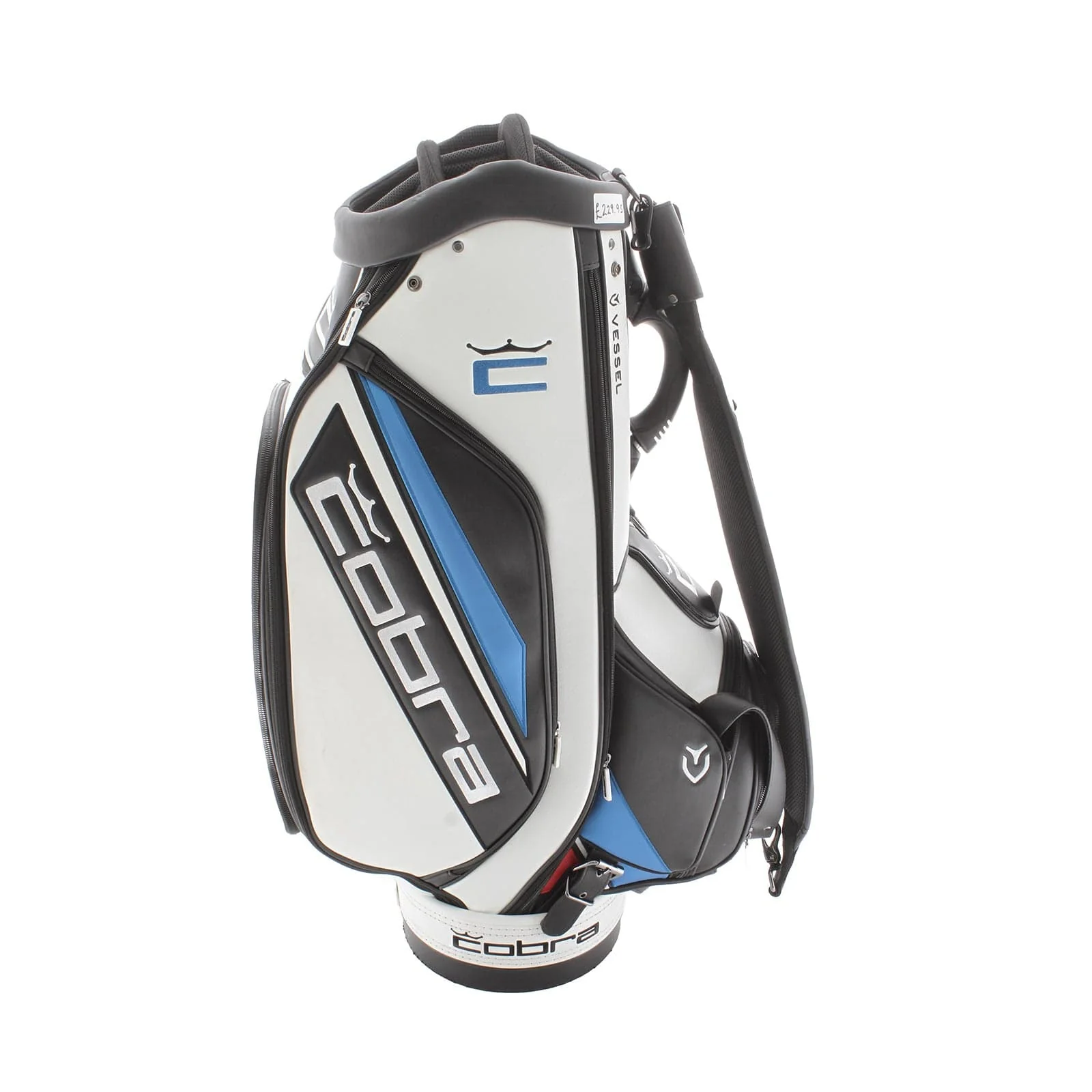 Cobra Vessel Cart Bag - Black/White/Blue - Image 3