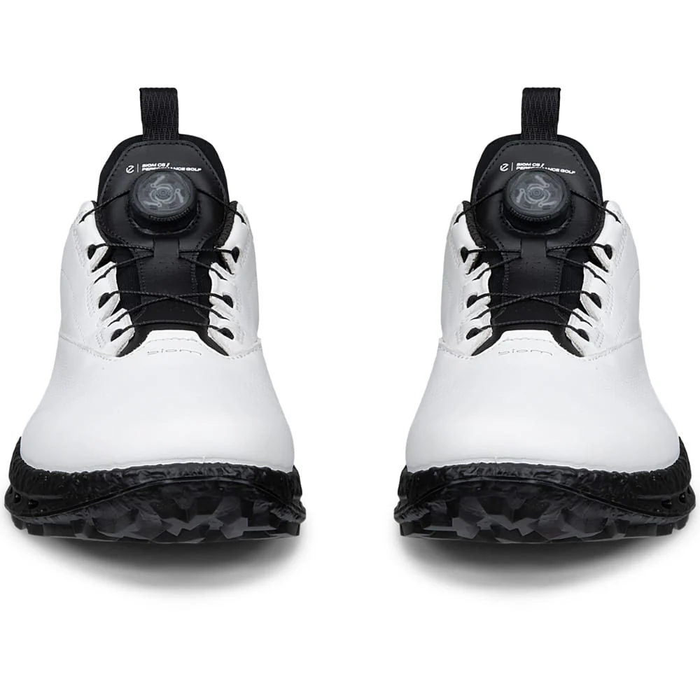 Ecco Golf Biom C5 BOA GORE-TEX Waterproof Spikeless Shoes - White/Chili Red - Image 3