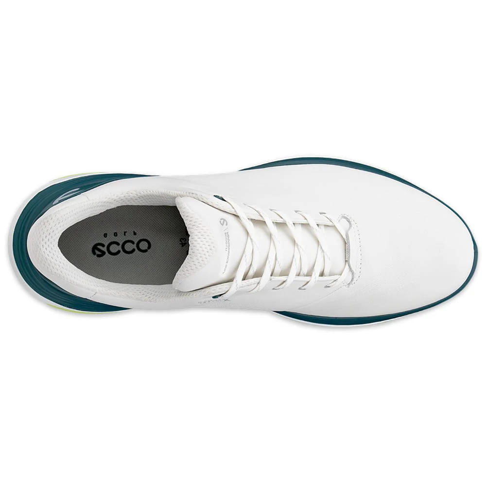 Ecco Golf LT1 Waterproof Spikeless Shoes - White/Baygreen - Image 3