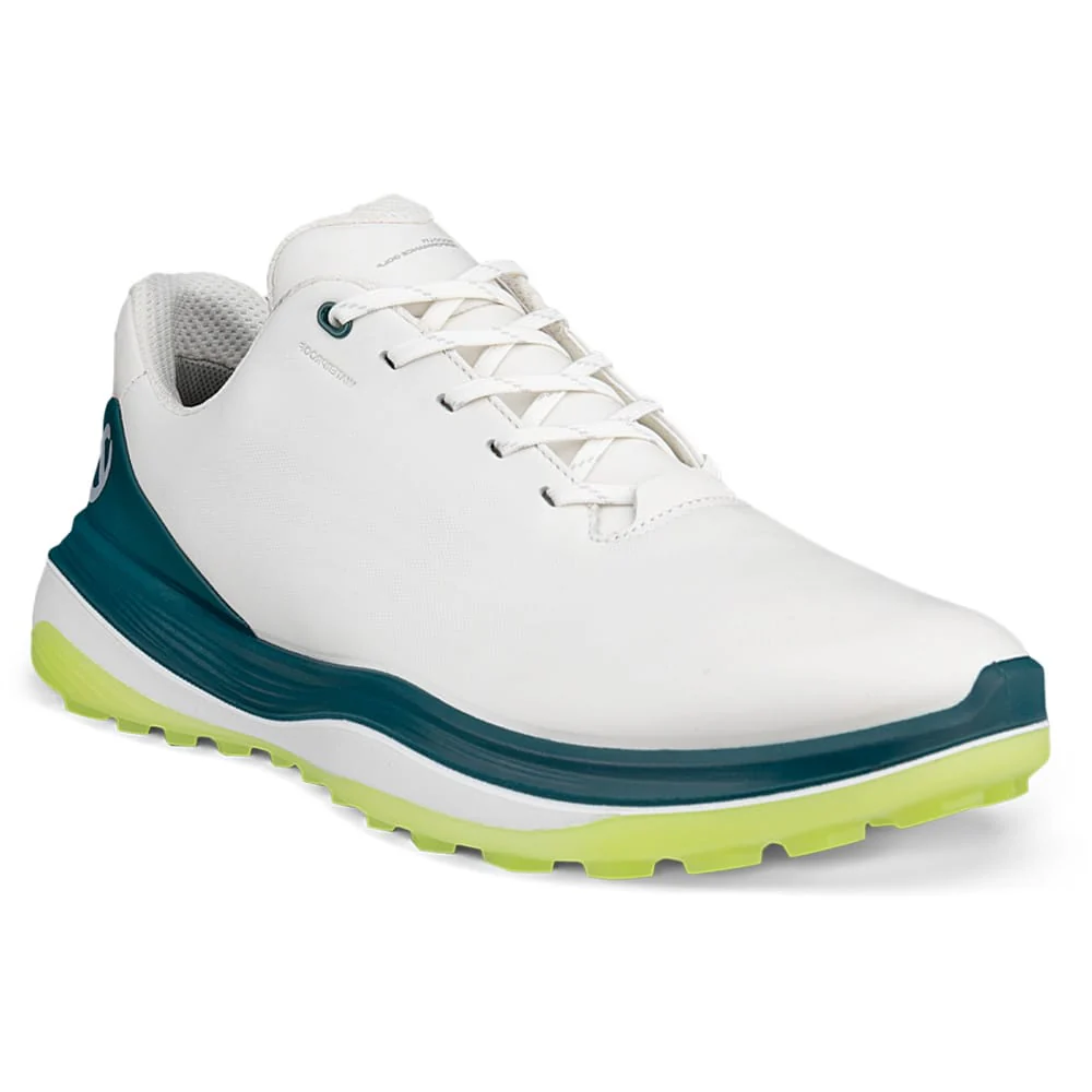 Ecco Golf LT1 Waterproof Spikeless Shoes - White/Baygreen - Image 5