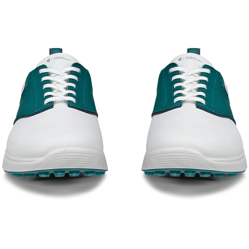 ECCO Golf S-Casual Waterproof Spikeless  Shoes - White/Bay Green - Image 4