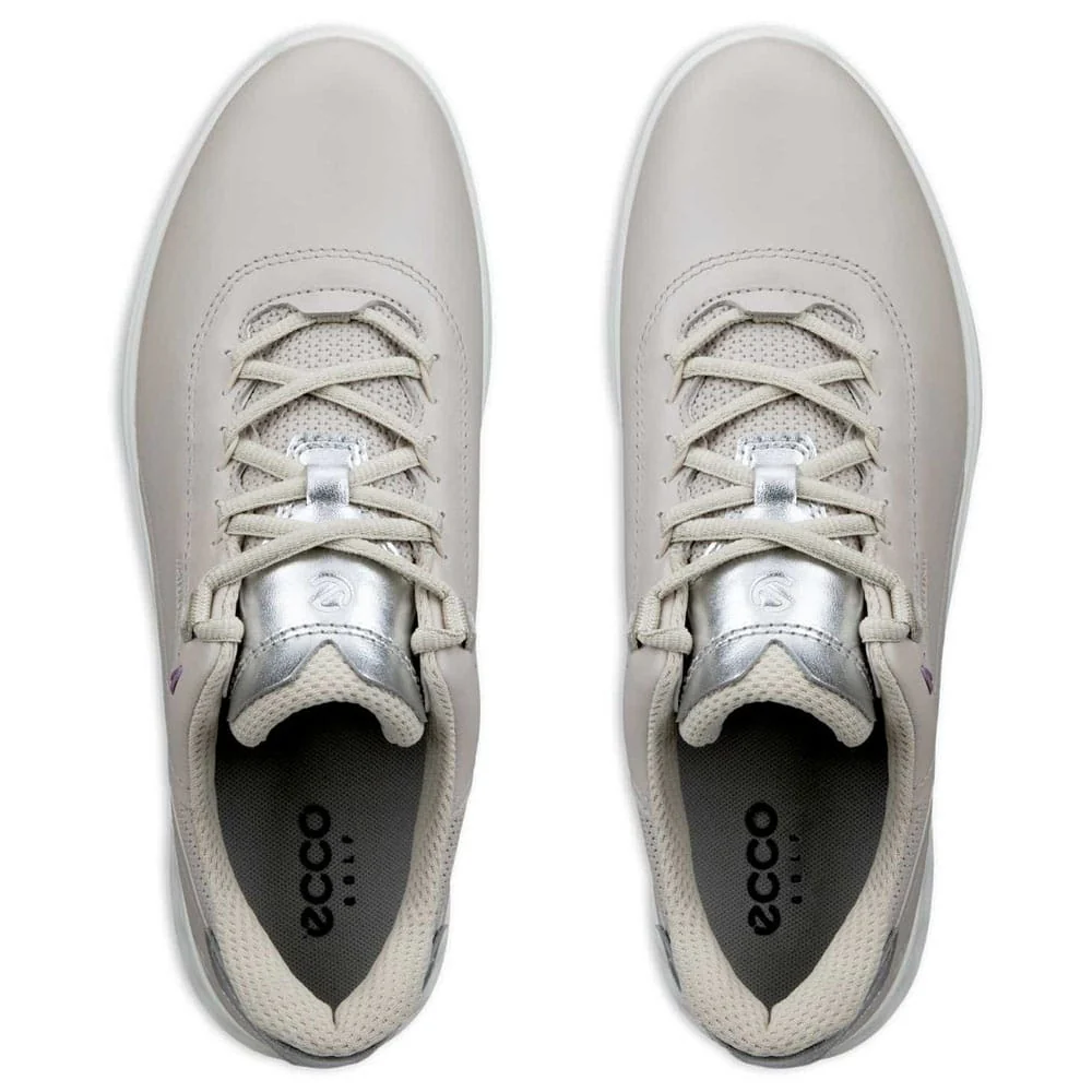 Ecco Golf S-Casual Waterproof Ladies Spikeless Shoes - Gravel/Silver Metallic - Image 3