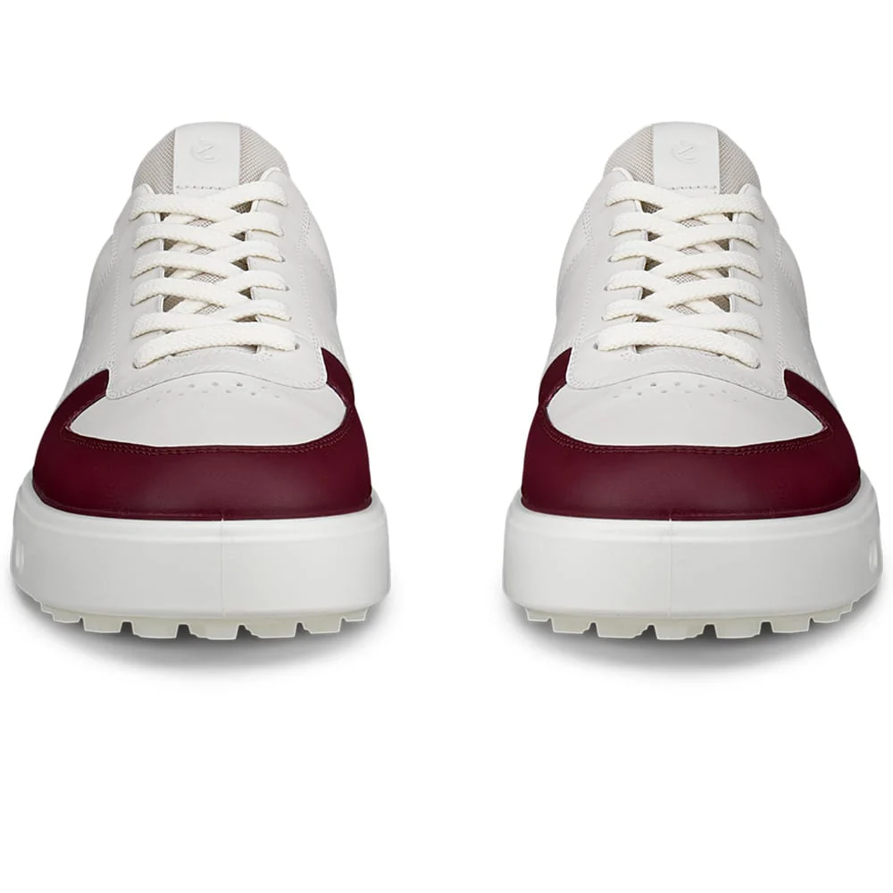 ECCO Golf Street 720 Waterproof Spikeless Shoes - Dark Ruby/White/Marine - Image 4
