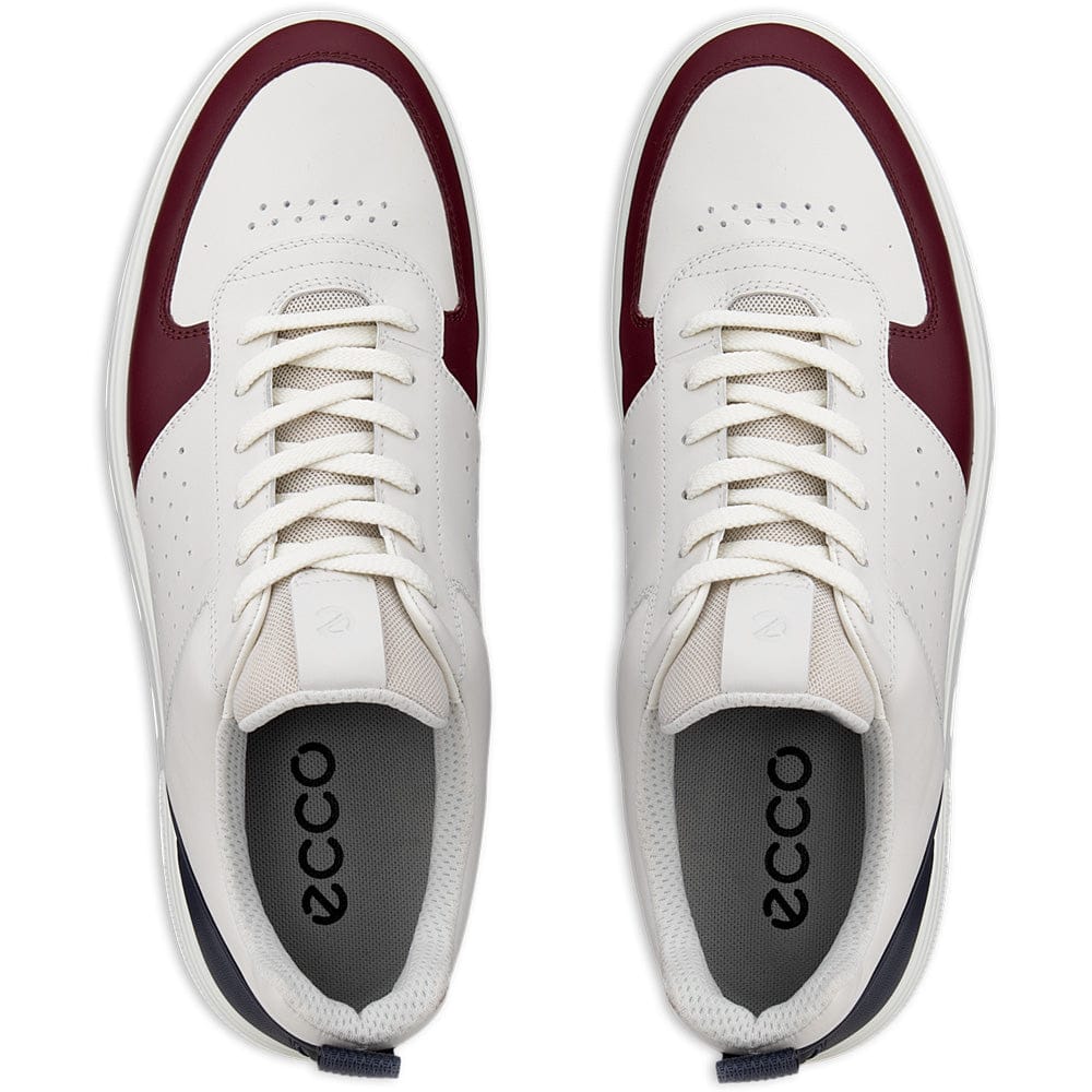 ECCO Golf Street 720 Waterproof Spikeless Shoes - Dark Ruby/White/Marine - Image 5