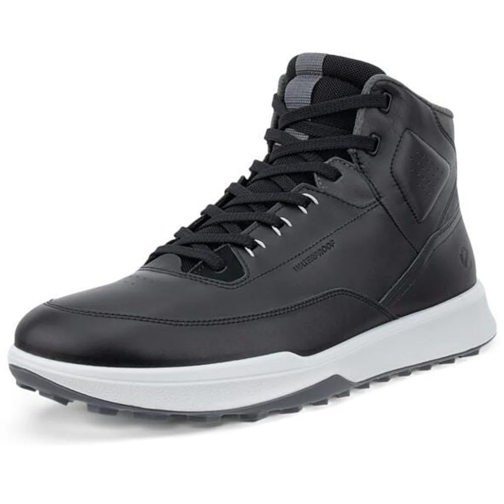 Ecco Golf Street Vibe Hi-Top Waterproof Spikeless Shoes - Black/Magnet - Image 2