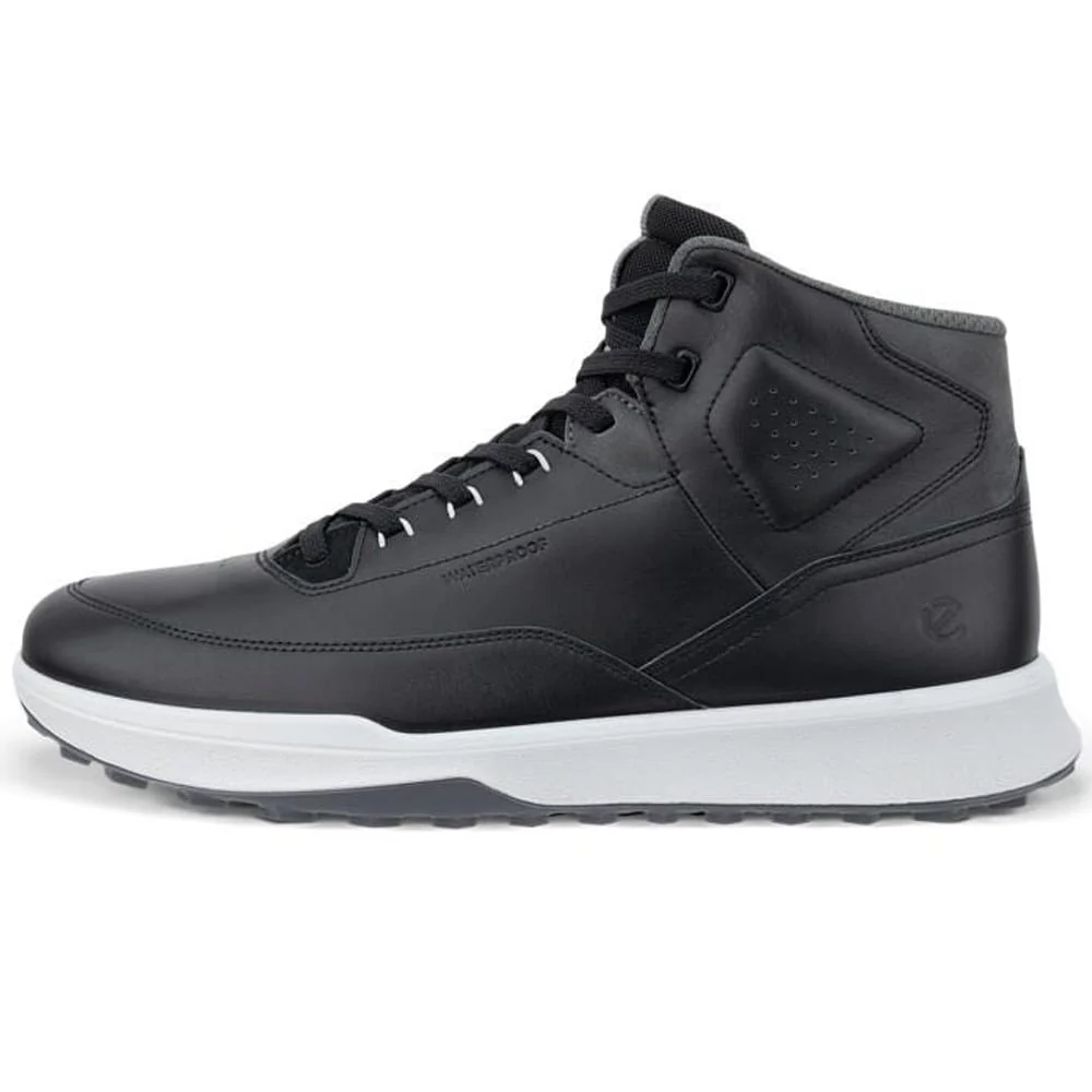 Ecco Golf Street Vibe Hi-Top Waterproof Spikeless Shoes - Black/Magnet - Image 3
