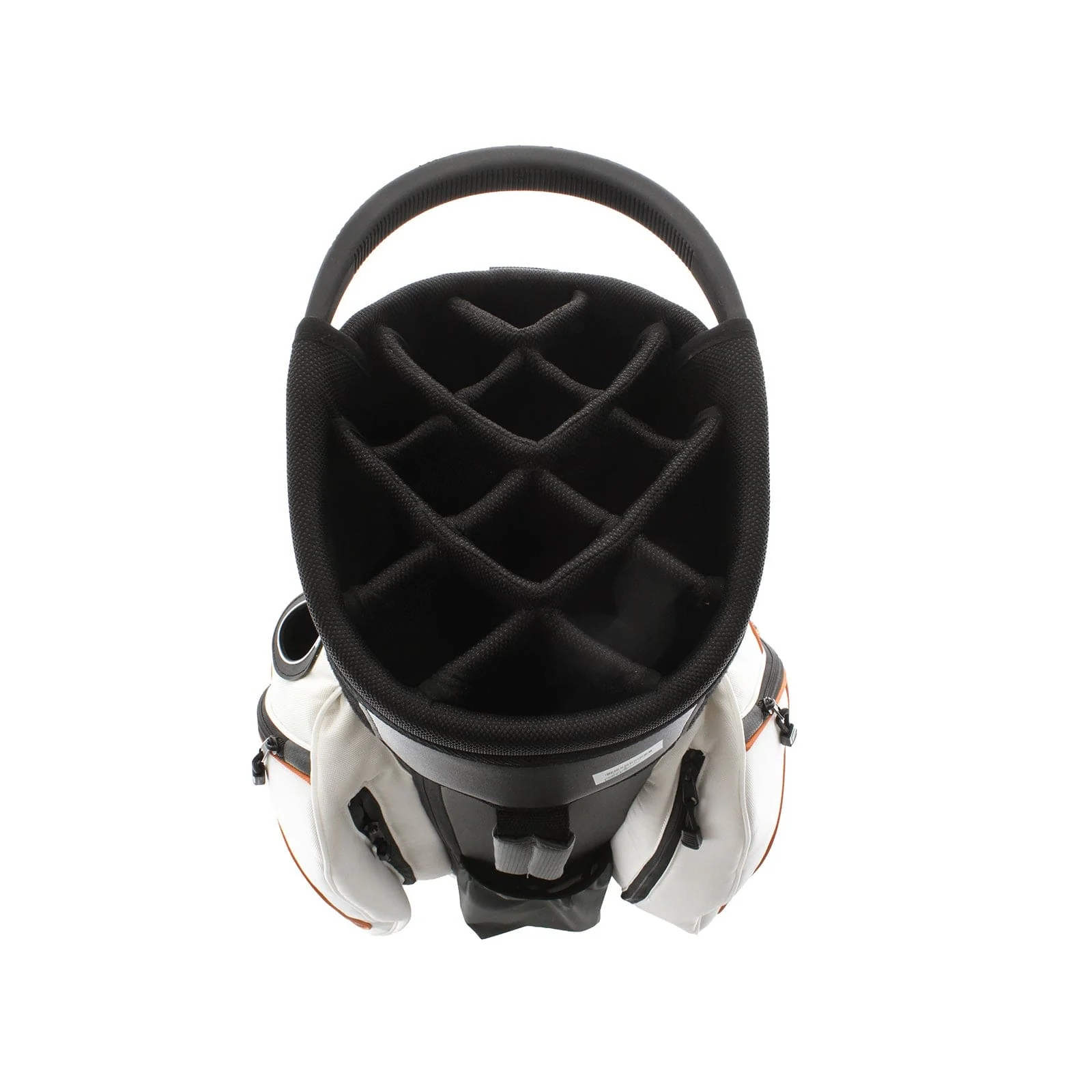 Ezi Caddy Cart Bag - Black/White/Orange - Image 2