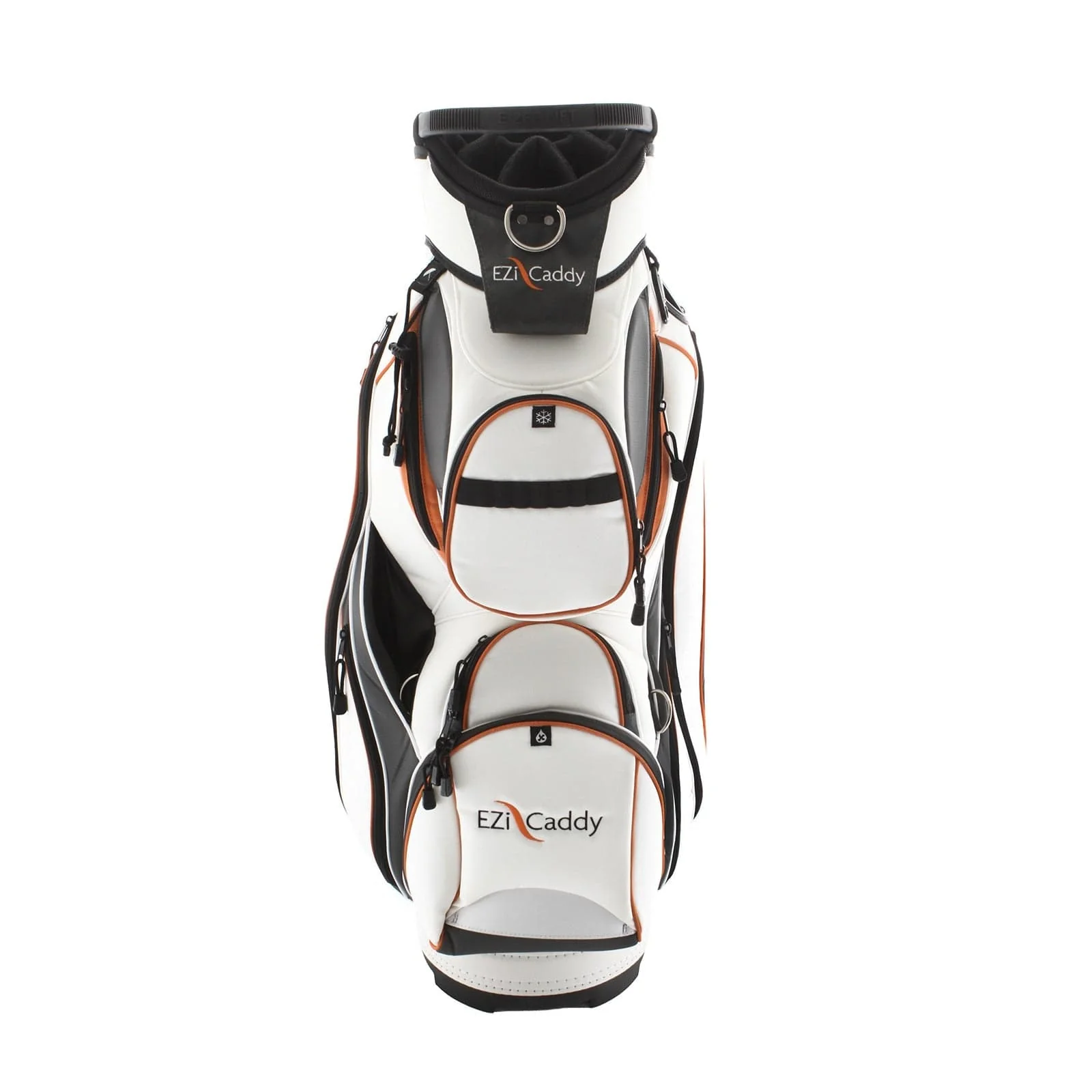 Ezi Caddy Cart Bag - Black/White/Orange - Image 4