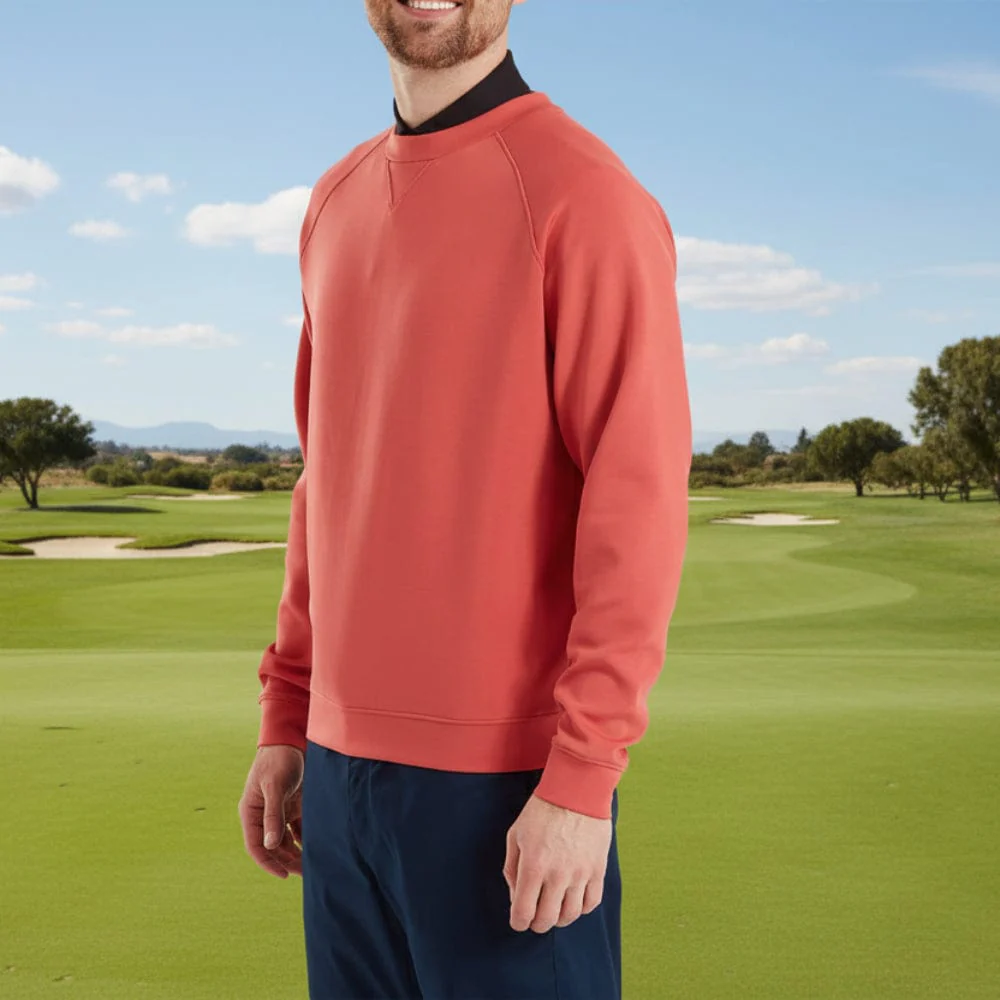 FootJoy Crew Neck Sweatshirt - Nantucket Red - Image 4