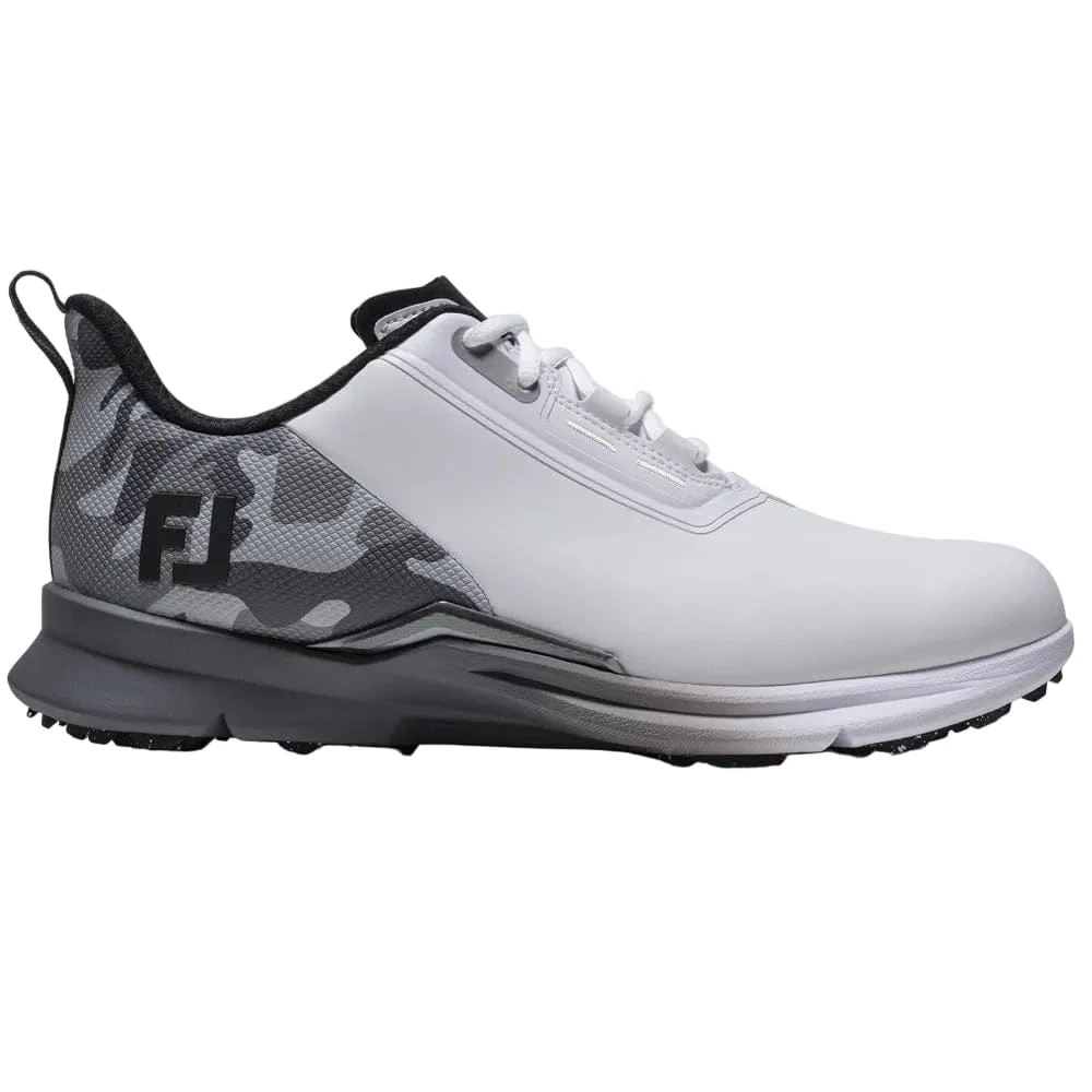 FootJoy Fuel Spikeless Waterproof Shoes - White/Grey/Black