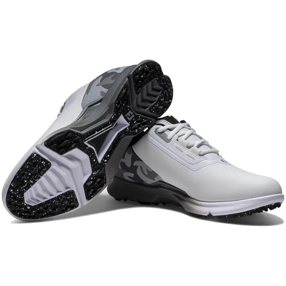 FootJoy Fuel Spikeless Waterproof Shoes - White/Grey/Black - Image 6