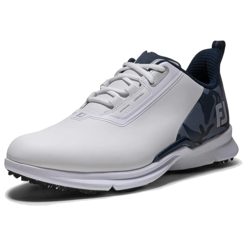 FootJoy Fuel Spikeless Waterproof Shoes - White/Navy/Silver - Image 5