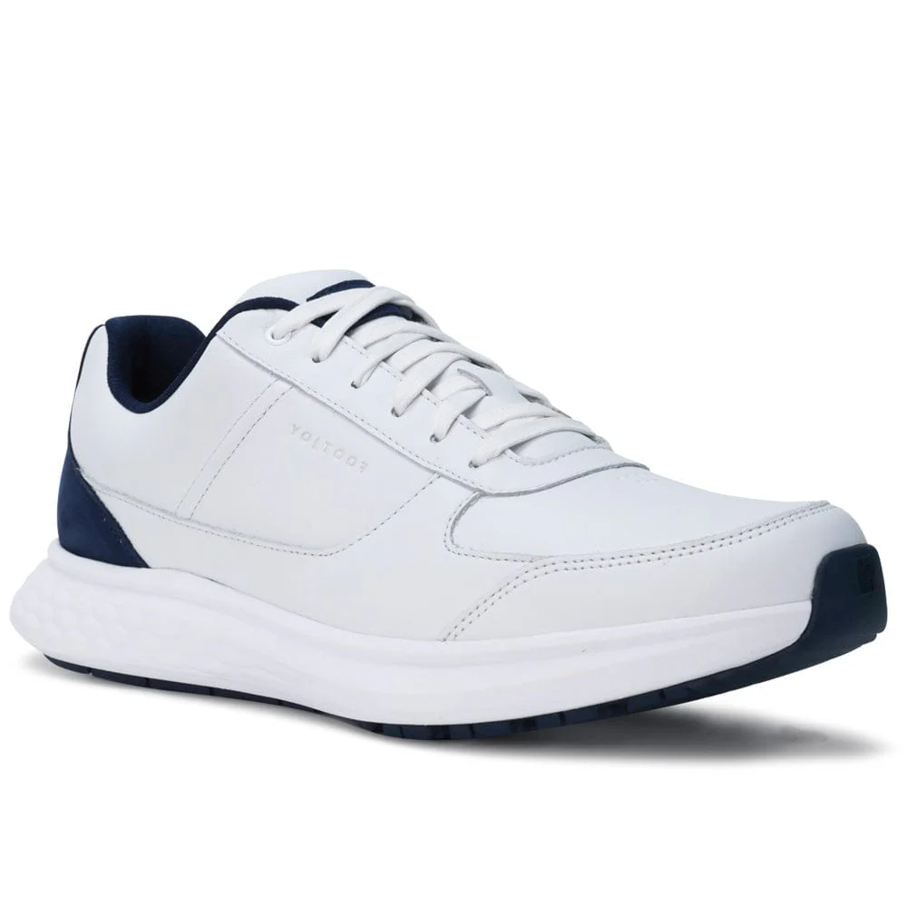 FootJoy Hampton Waterproof Spikeless Shoes - White/Navy - Image 5