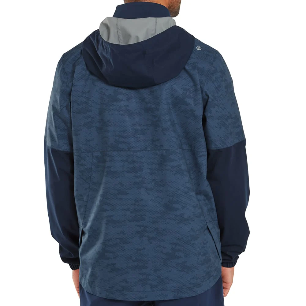 FootJoy HydroLite X Waterproof Hoodie Jacket - Navy Camo - Image 5