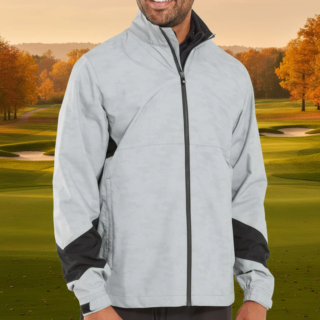 FootJoy HydroLite X Waterproof Jacket - Grey Camo - Image 5