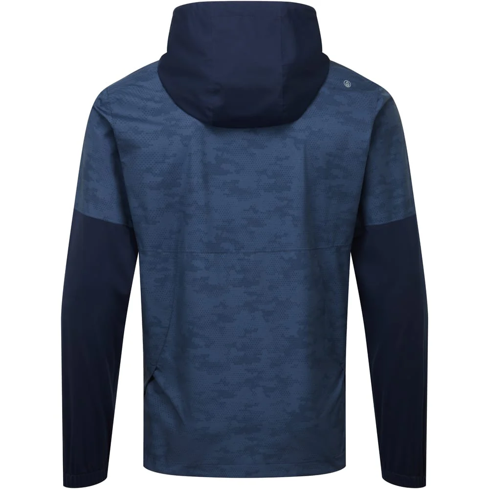 FootJoy HydroLite X Waterproof Hoodie Suit - Navy Camo/Navy - Image 3