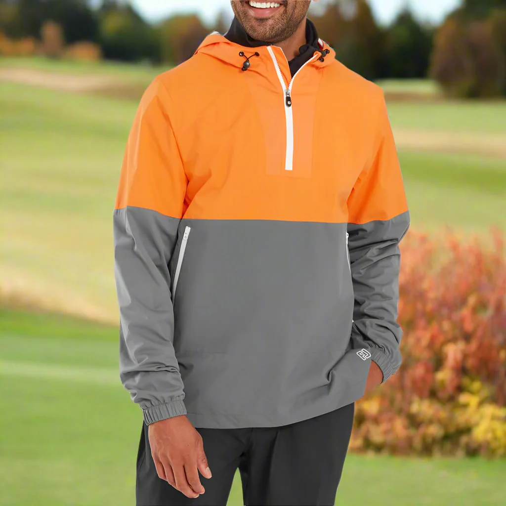 FootJoy HydroLite X Waterproof Hoodie Suit - Solar/Basalt/Navy - Image 9