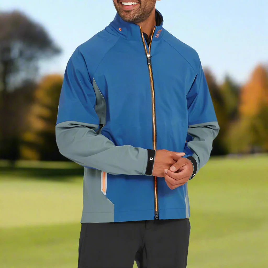 FootJoy HydroTour Waterproof Jacket - Indigo/Basalt - Image 6