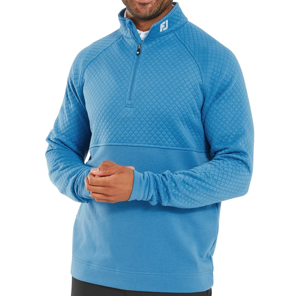 FootJoy Jacquard Thermal 1/4 Zip Chillout - High Tide - Image 4