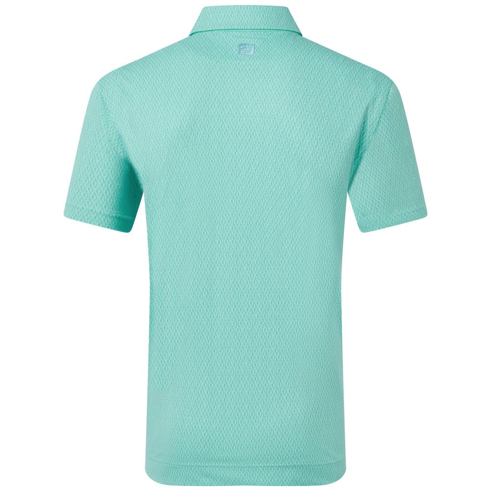 FootJoy Modernist Geo Pique Polo Shirt - Blue Reef/Sea Glass - Image 2