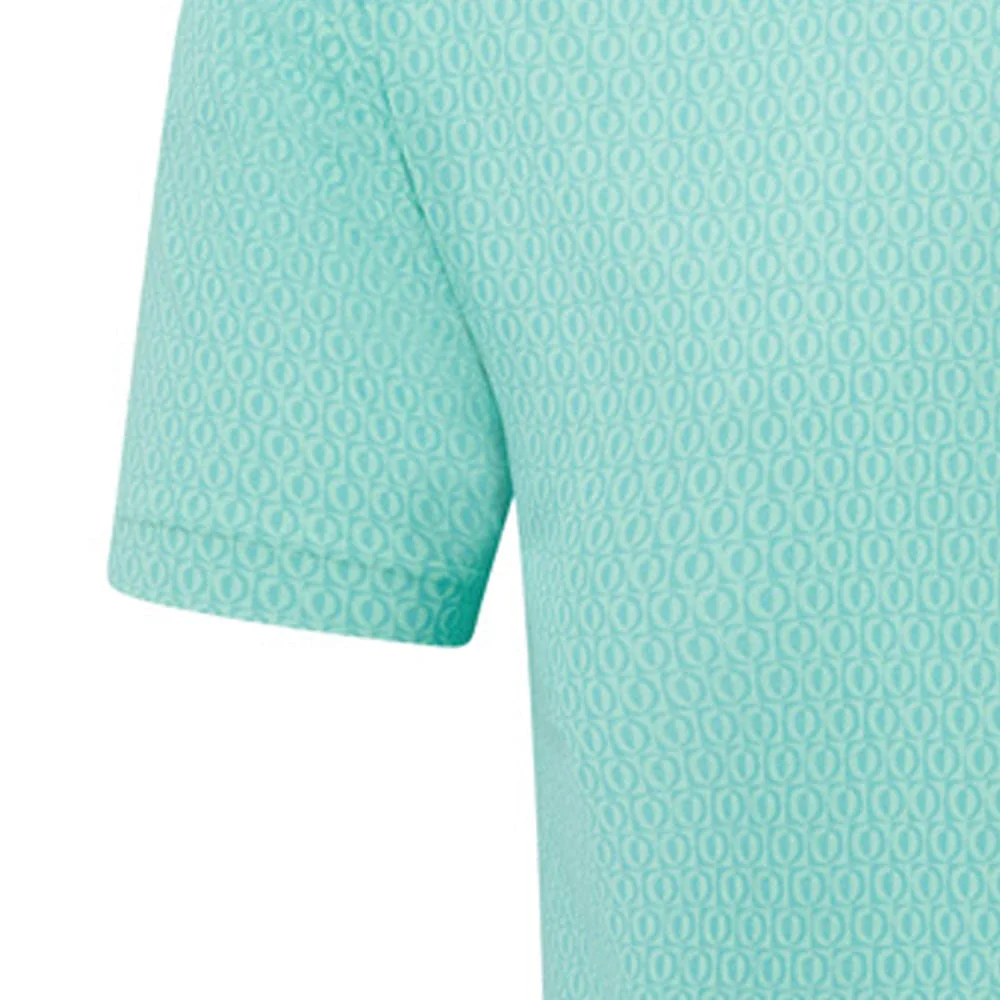FootJoy Modernist Geo Pique Polo Shirt - Blue Reef/Sea Glass - Image 4