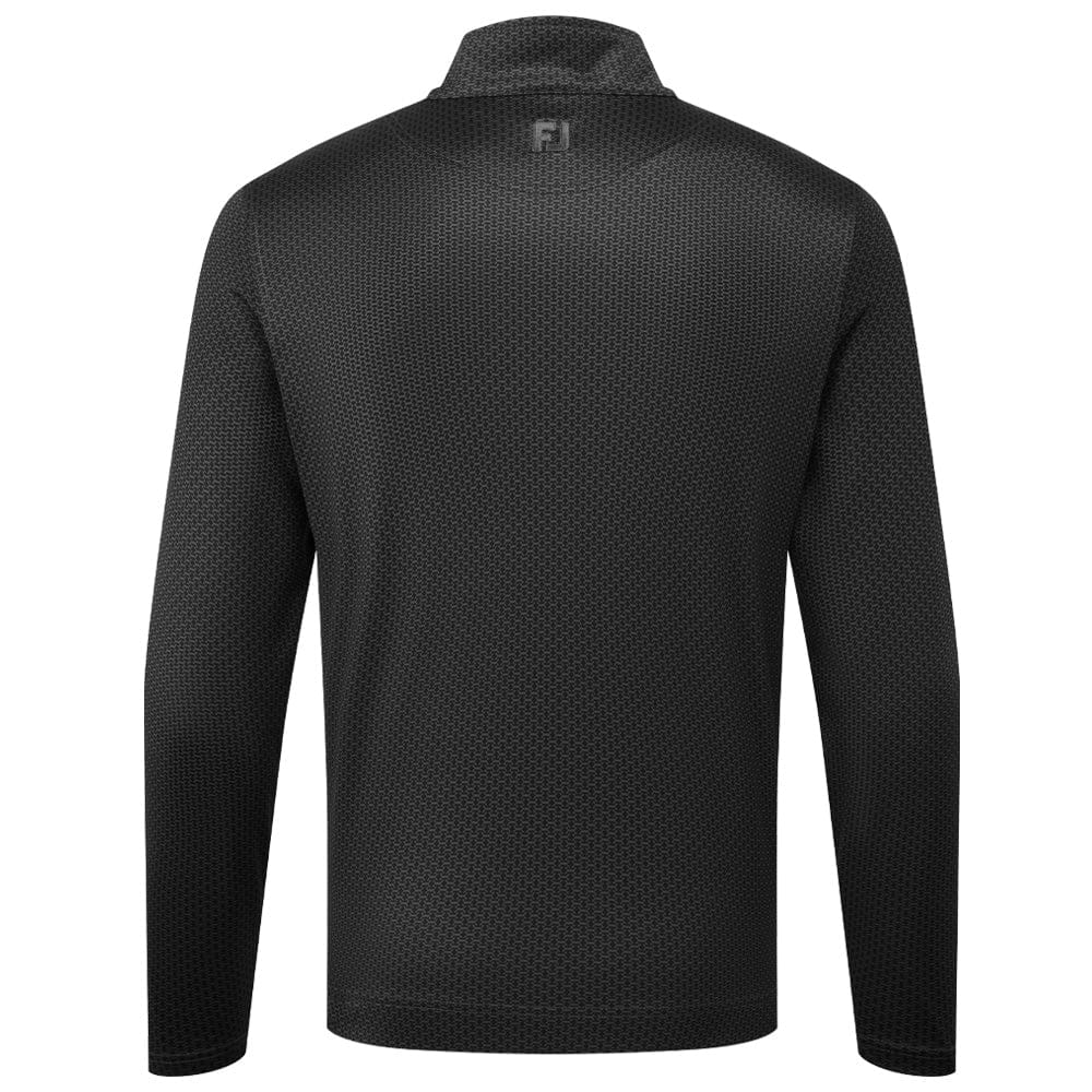 FootJoy Nautical Flag Tonal Chillout 1/4 Zip Pullover - Black - Image 2