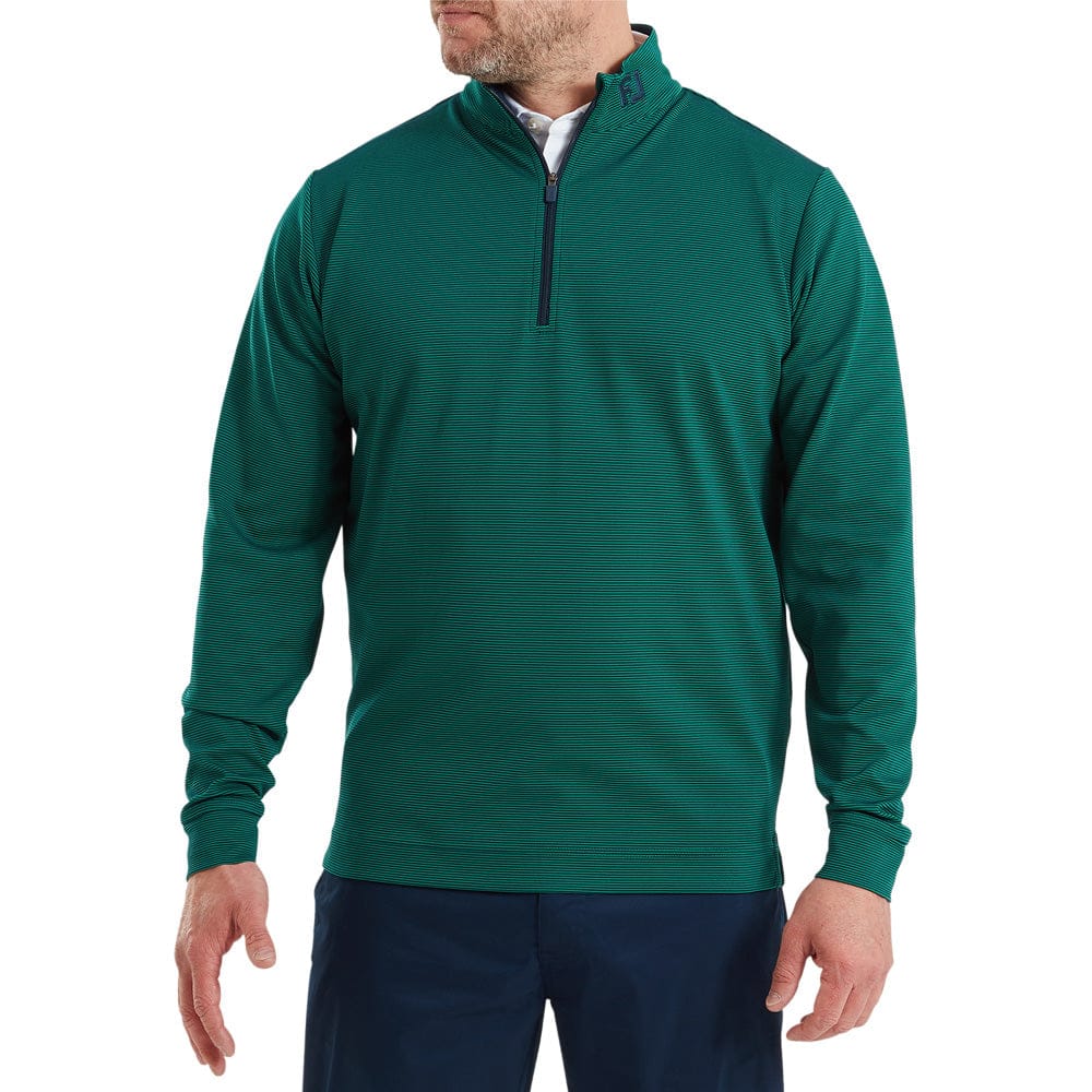 FootJoy Ottoman Stripe Chillout 1/4 Zip Pullover - Navy/Field Green - Image 3
