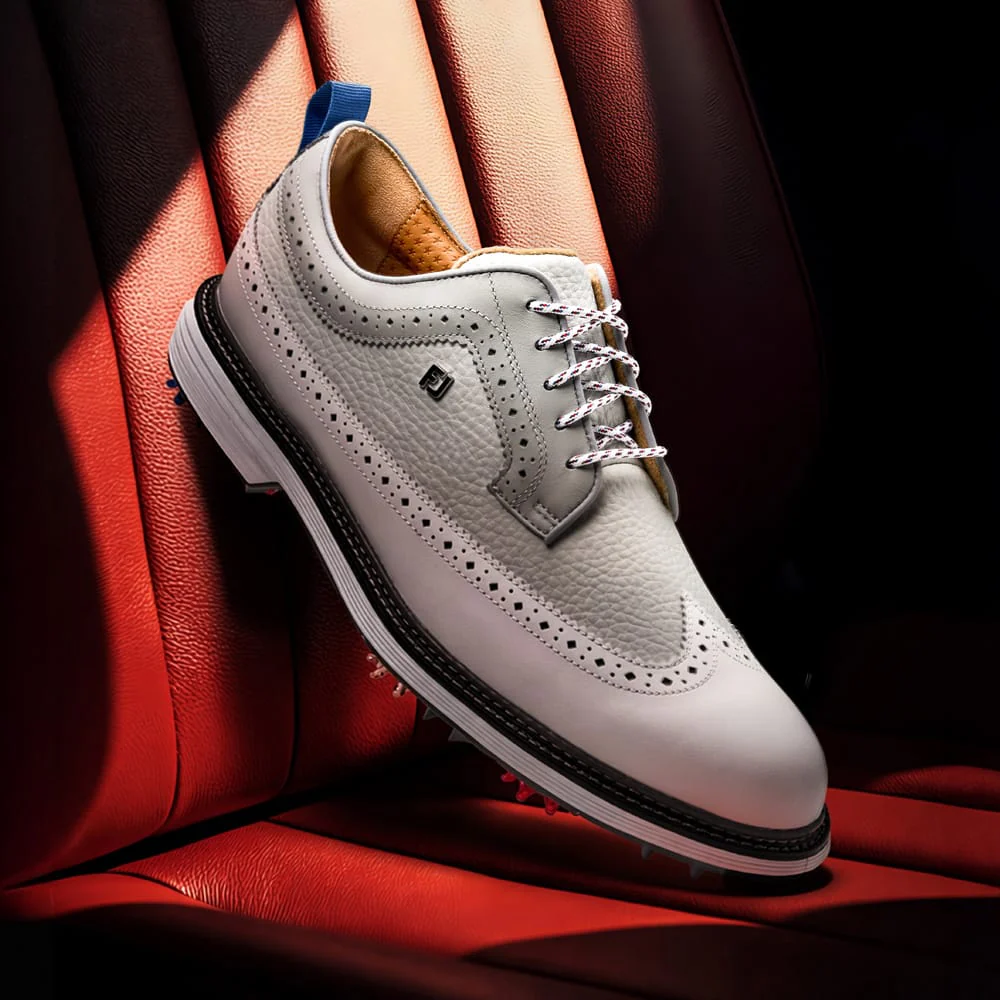 FootJoy Premiere Series Marquis Ltd Edition Waterproof Spiked Shoes  - Mist/White - Image 8