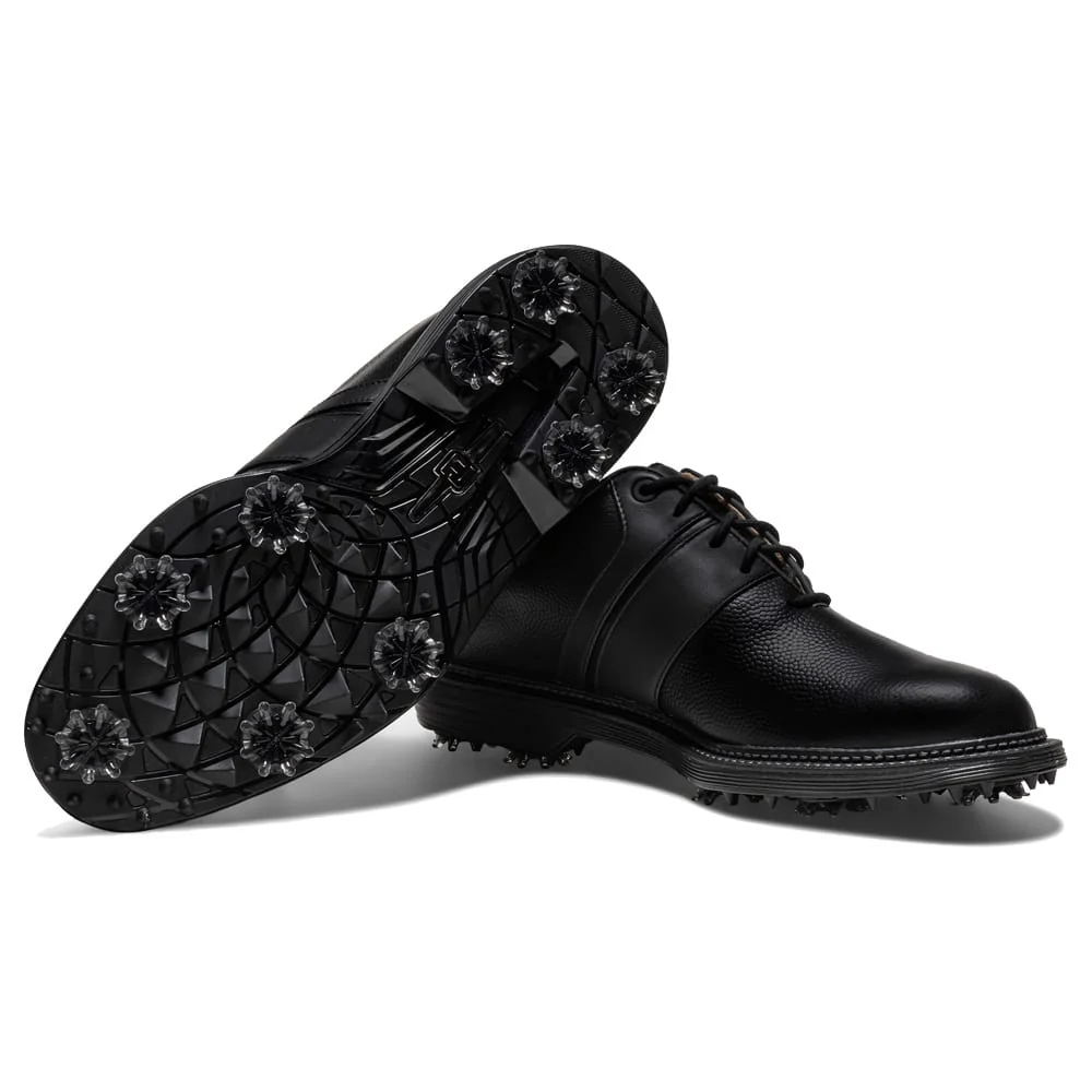 FootJoy Premiere Series Packard Waterproof Spiked Shoes - Black/Black/Dark Grey - Image 5