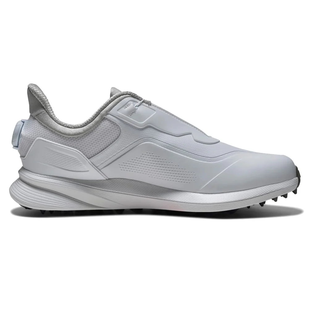 FootJoy Pro SL Boa Waterproof Spikeless Shoes - White/White/Grey - Image 4