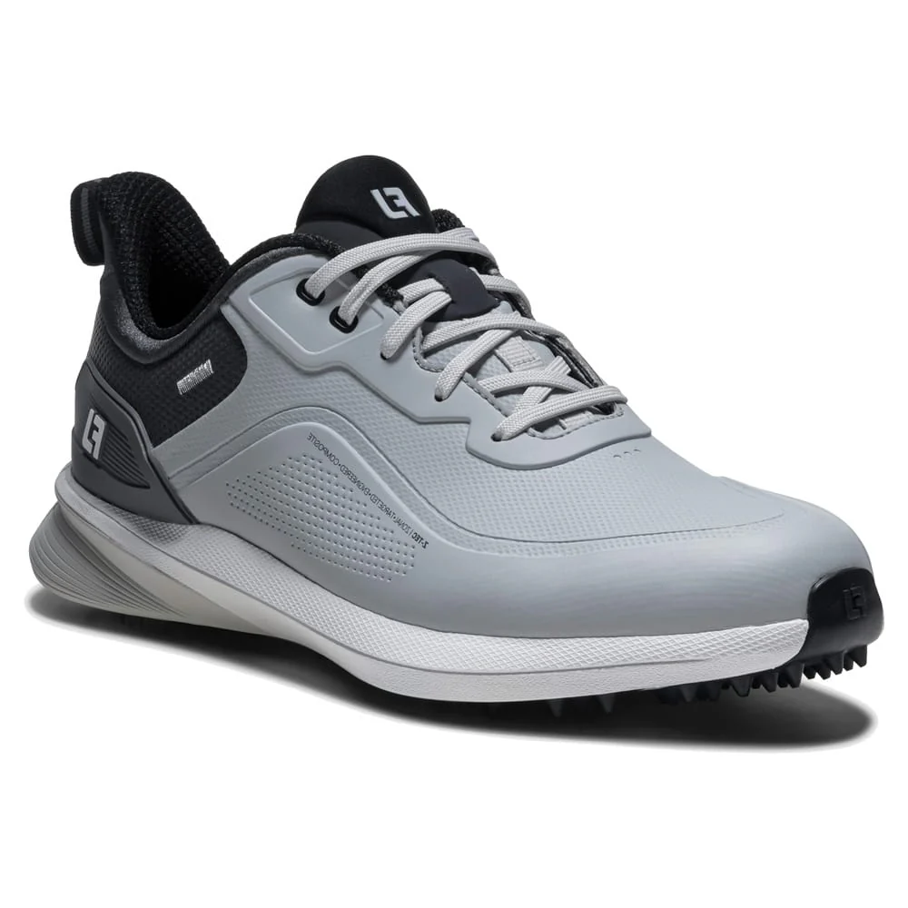 FootJoy Pro SL Waterproof Spikeless Shoes - Grey/Grey/White - Image 4