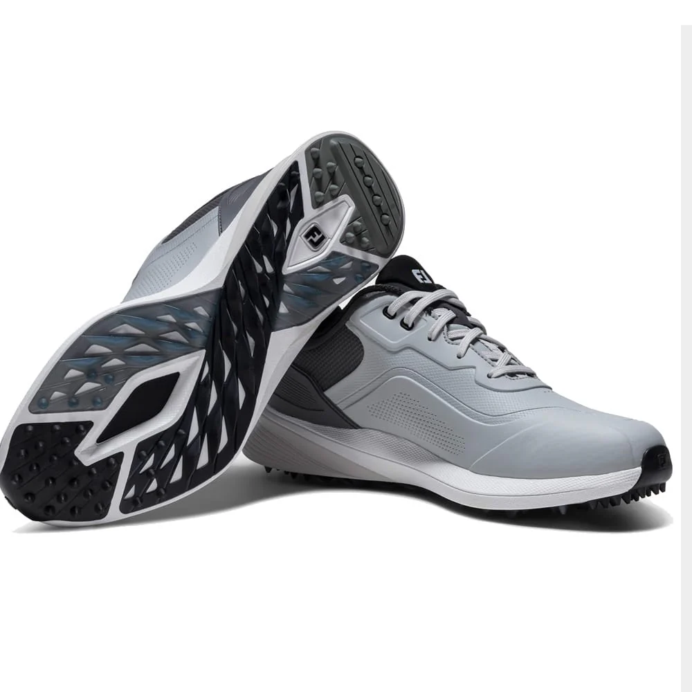 FootJoy Pro SL Waterproof Spikeless Shoes - Grey/Grey/White - Image 7