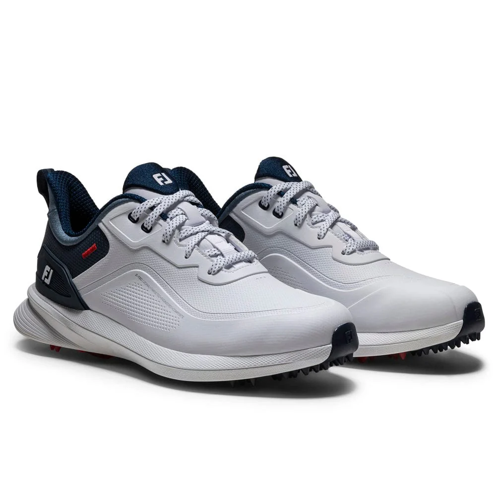 FootJoy Pro SL Waterproof Spikeless Shoes - White/Blue/Red - Image 6