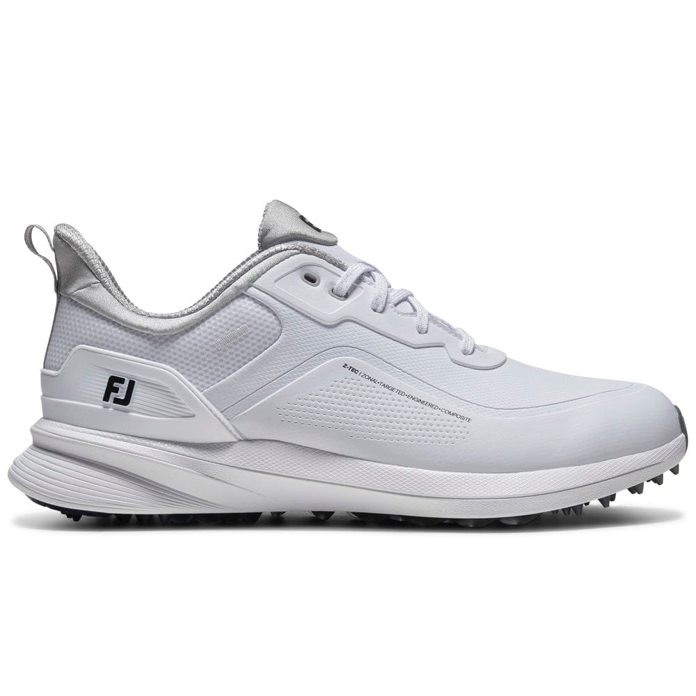 FootJoy Pro SL Waterproof Spikeless Shoes - White/White/Grey