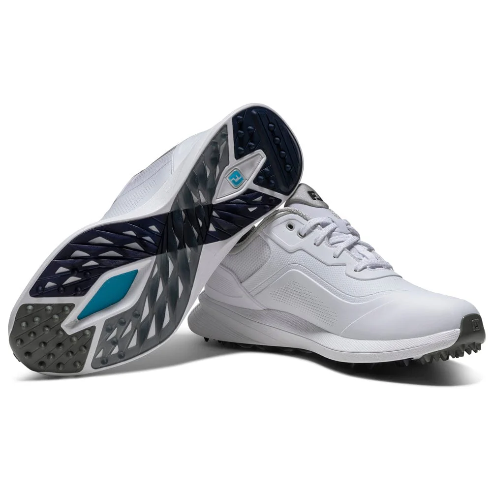 FootJoy Pro SL Waterproof Spikeless Shoes - White/White/Grey - Image 7
