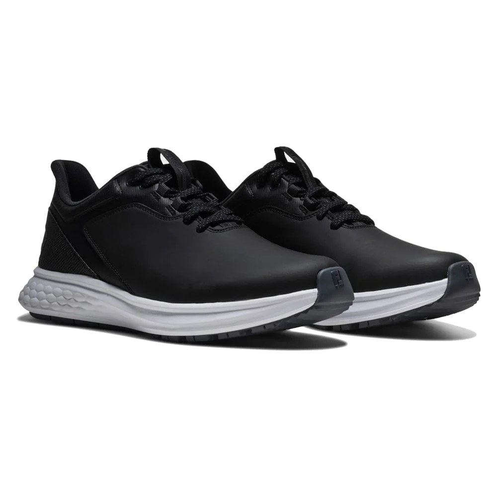 FootJoy Pulse Spikeless Waterproof Shoes - Black/Black/White - Image 3