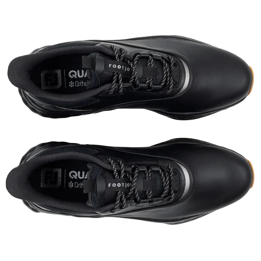 FootJoy Quantum Spikeless Waterproof Shoes - Black/Black/Gum - Image 4