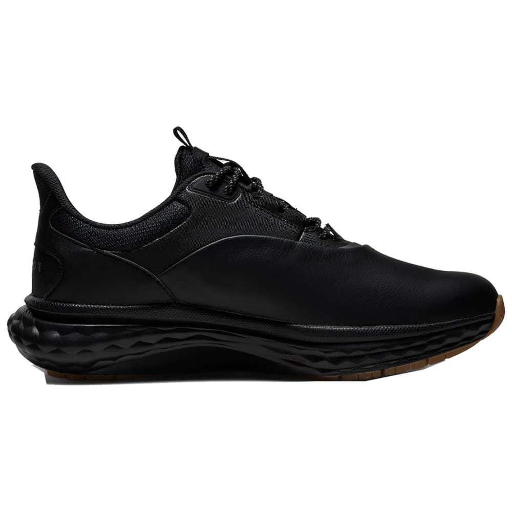 FootJoy Quantum Spikeless Waterproof Shoes - Black/Black/Gum - Image 5