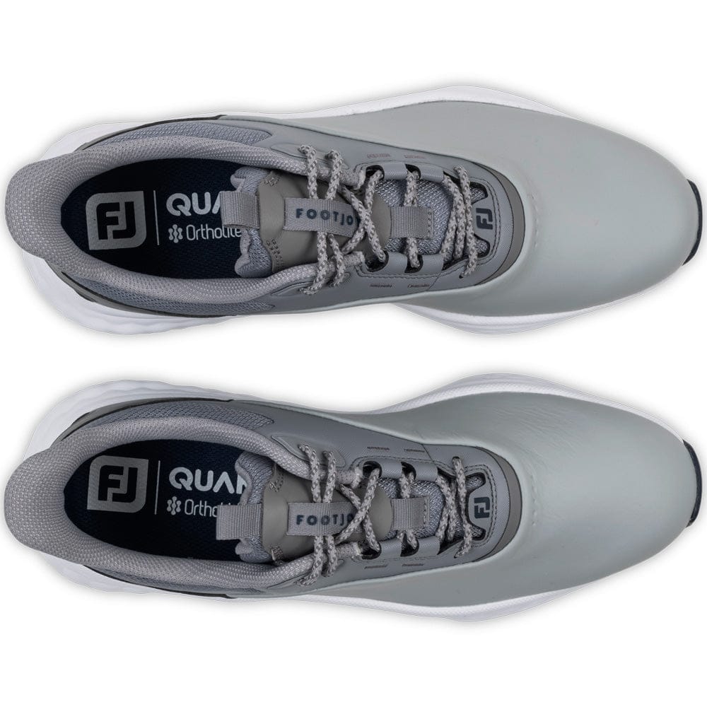 FootJoy Quantum Spikeless Waterproof Shoes - Grey/Charcoal/White - Image 4