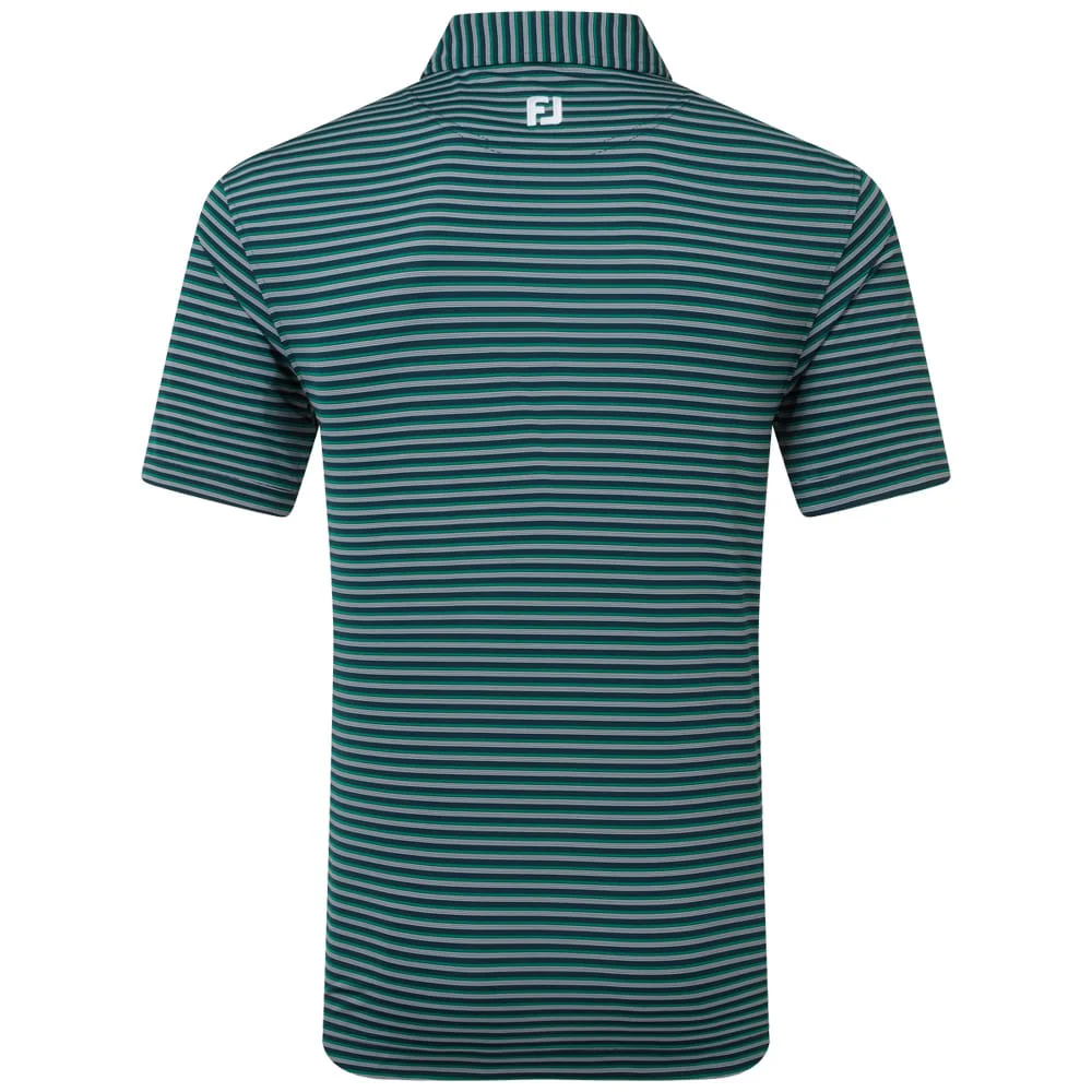 FootJoy Shadow Stripe Lisle Polo Shirt - Navy - Image 2