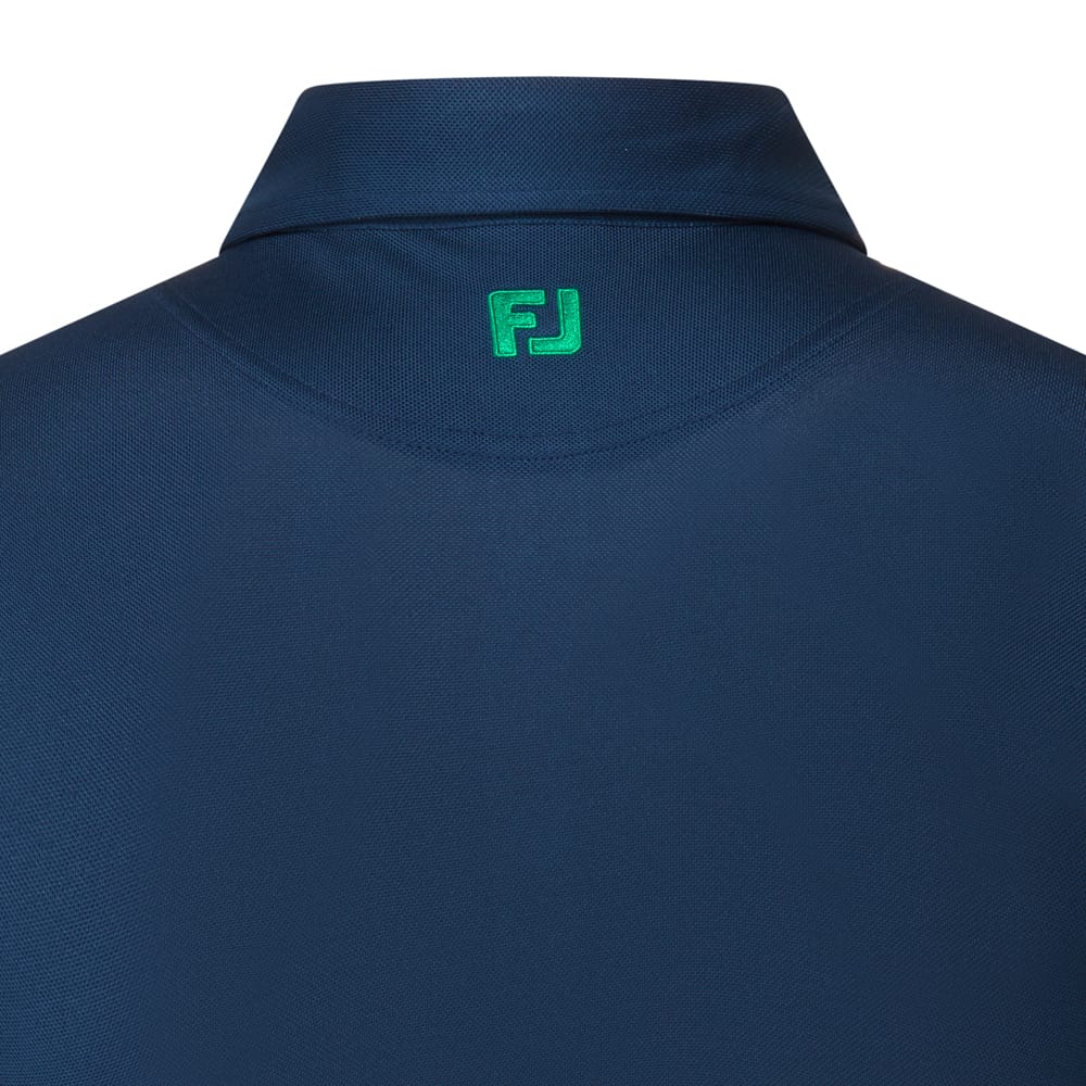 FootJoy Sleeve Stripe Pique Polo Shirt - Navy/Field Green/White - Image 5