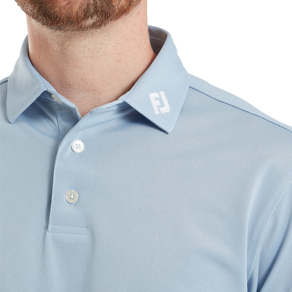 FootJoy Stretch Pique Solid Polo Shirt - Chambray - Image 5