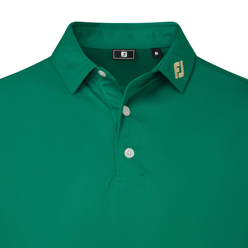 FootJoy Stretch Pique Solid Polo Shirt - Field Green - Image 3