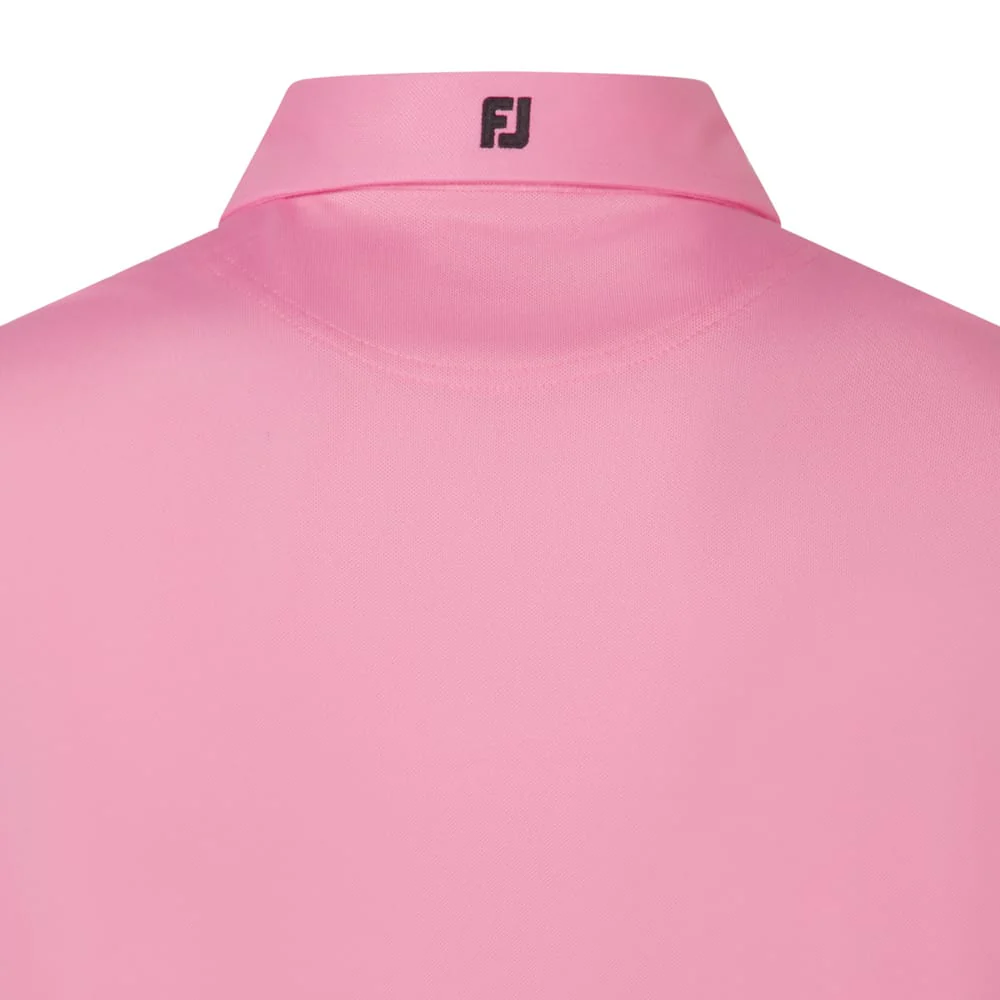 FootJoy Stretch Pique Solid Polo Shirt - Pink Pop - Image 4