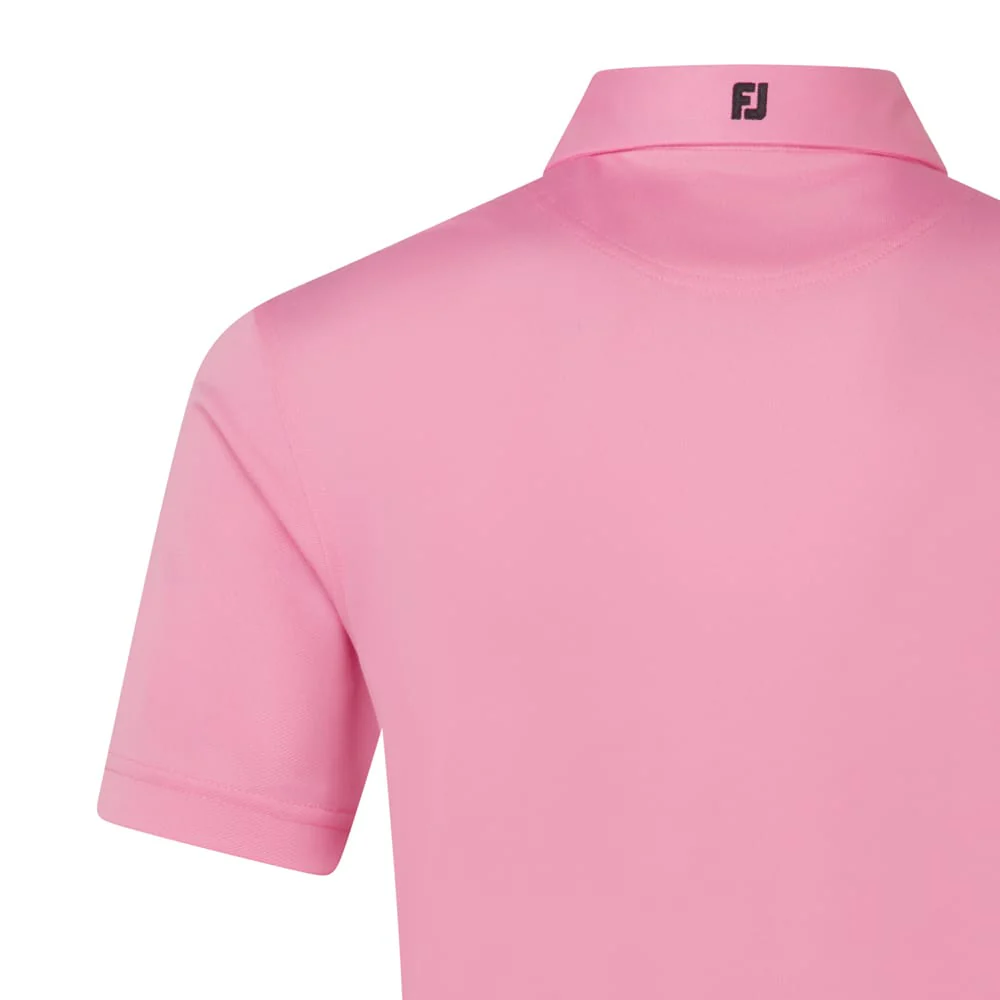 FootJoy Stretch Pique Solid Polo Shirt - Pink Pop - Image 5