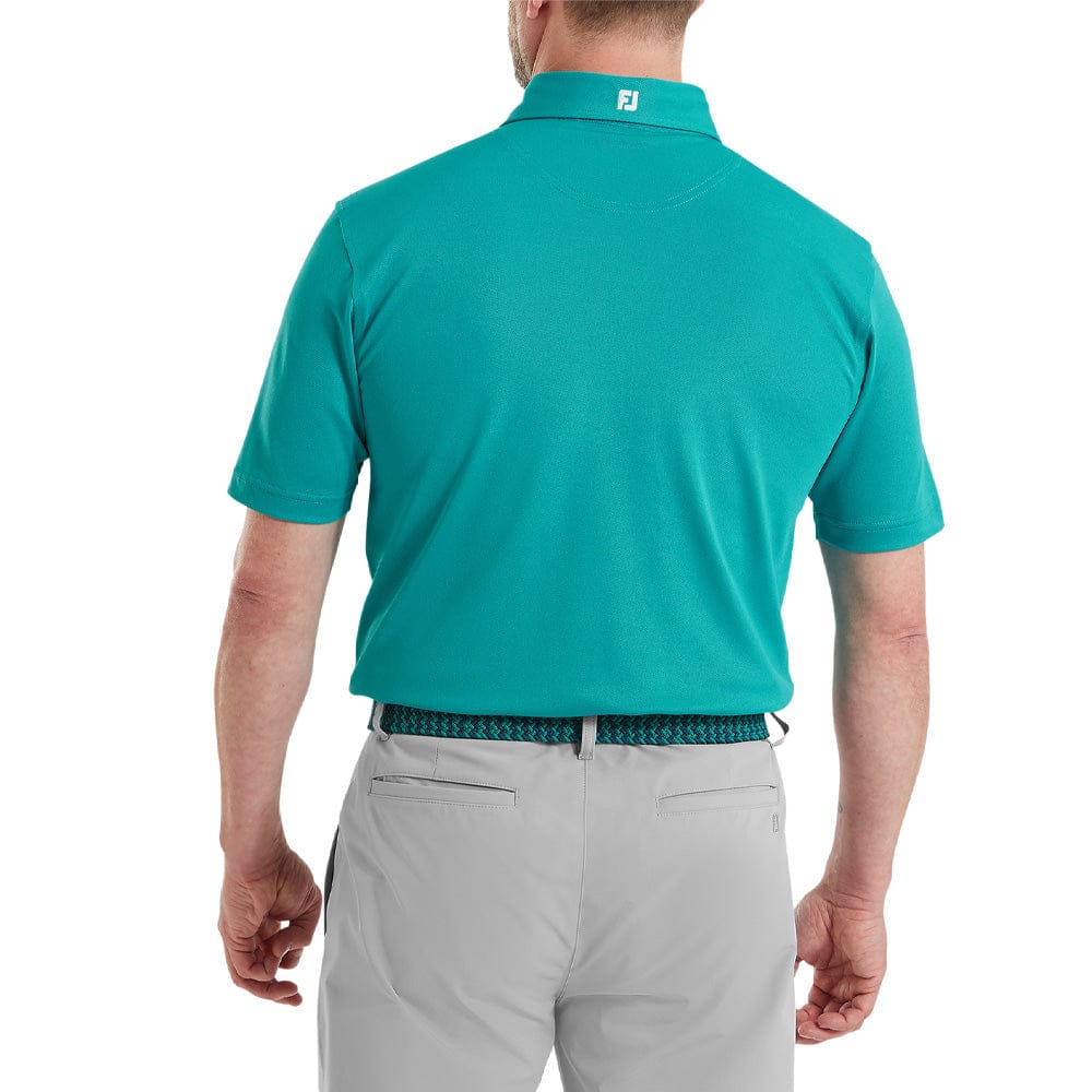 FootJoy Stretch Pique Solid Polo Shirt- Tile Blue - Image 5